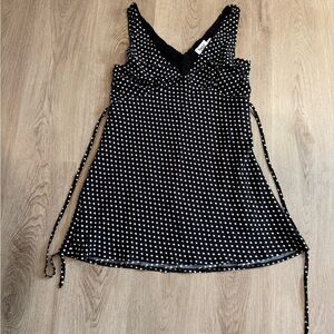 Princess Polly Nellie Mini Dress – Black & White Polka Dot, Size 8, Y2K Style